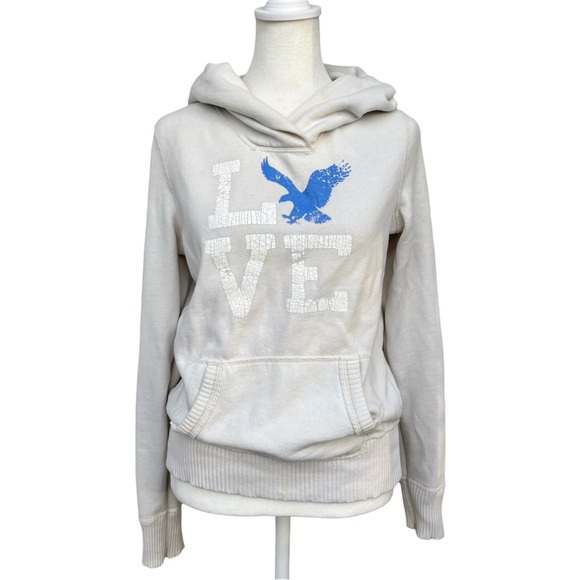 American Eagle Outfitters Tops - American Eagle Y2K 2000s “LOVE” Hoodie